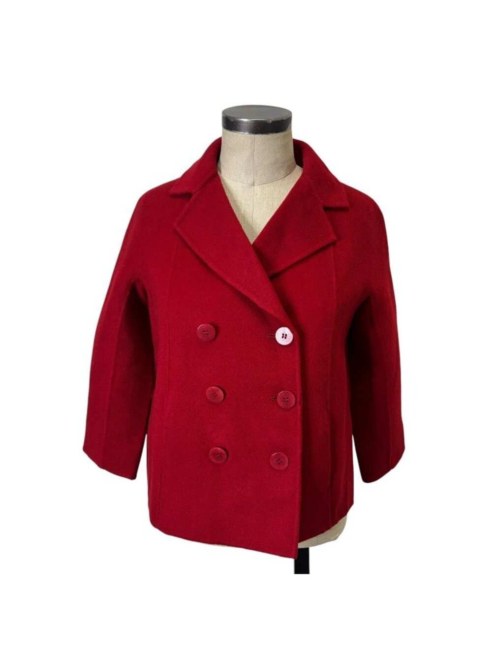Talbots Wool Coat 10P Red
